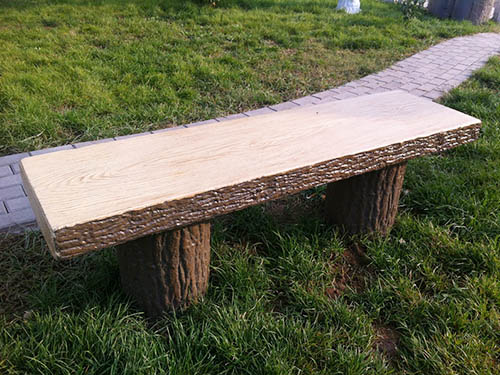 仿木树皮坐凳